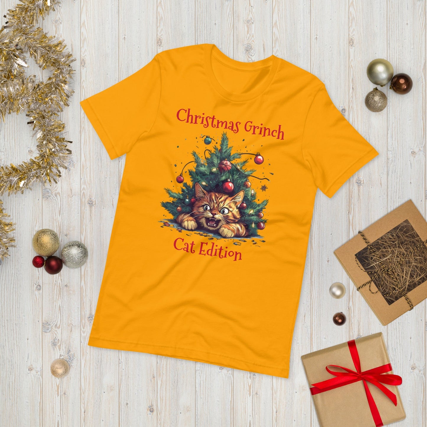 Christmas Grinch Cat Unisex T-shirt - Ruppy's Creations