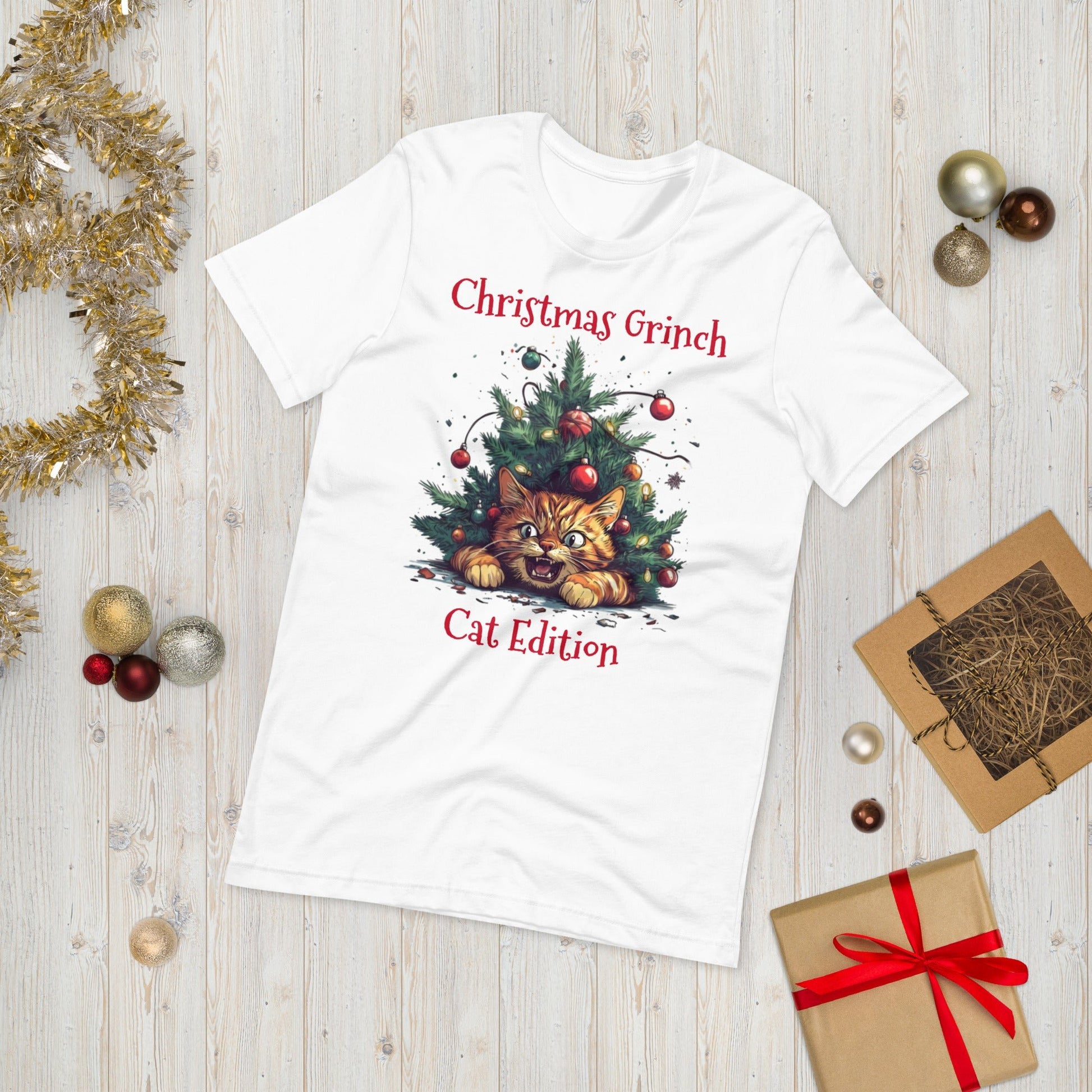 Christmas Grinch Cat Unisex T-shirt - Ruppy's Creations