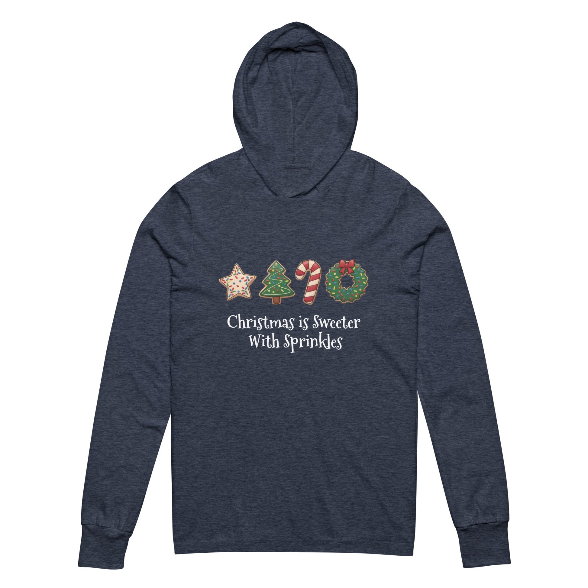 Christmas is Sweeter Hooded long - sleeve tee - Ruppy's Creations