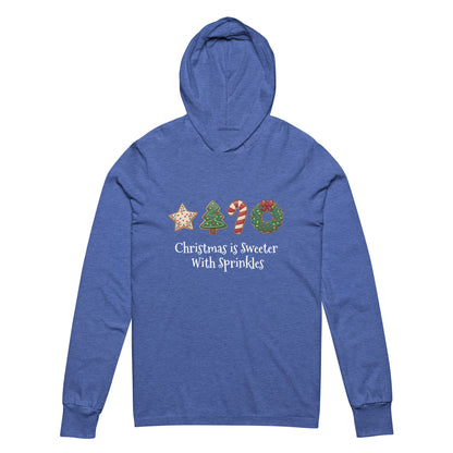 Christmas is Sweeter Hooded long - sleeve tee - Ruppy's Creations