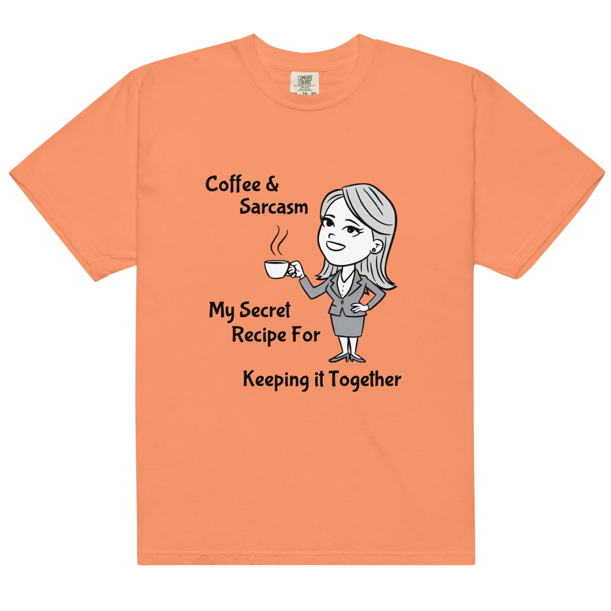 Coffee & Sarcasm Women's Heavyweight Tee - Ruppy's Creations