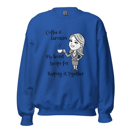 Coffee & Sarcasm Women's Sweatshirt - Ruppy's Creations