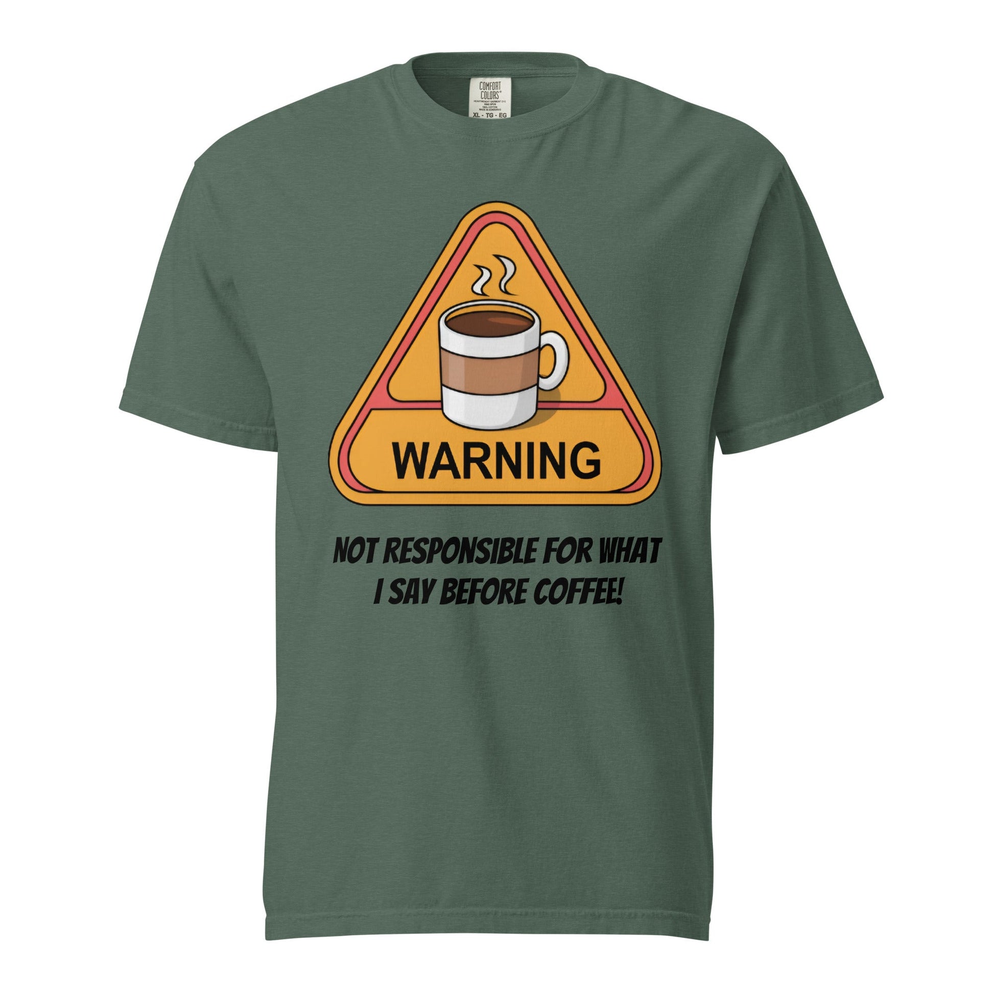 Coffee Warning Unisex Heavyweight Tee - Ruppy's Creations