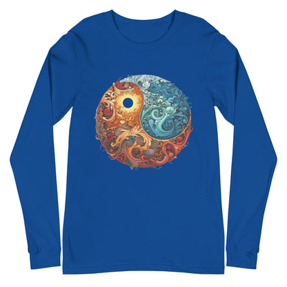 Colorful Chaos Yin Yang Women's Long Sleeve Tee - Ruppy's Creations