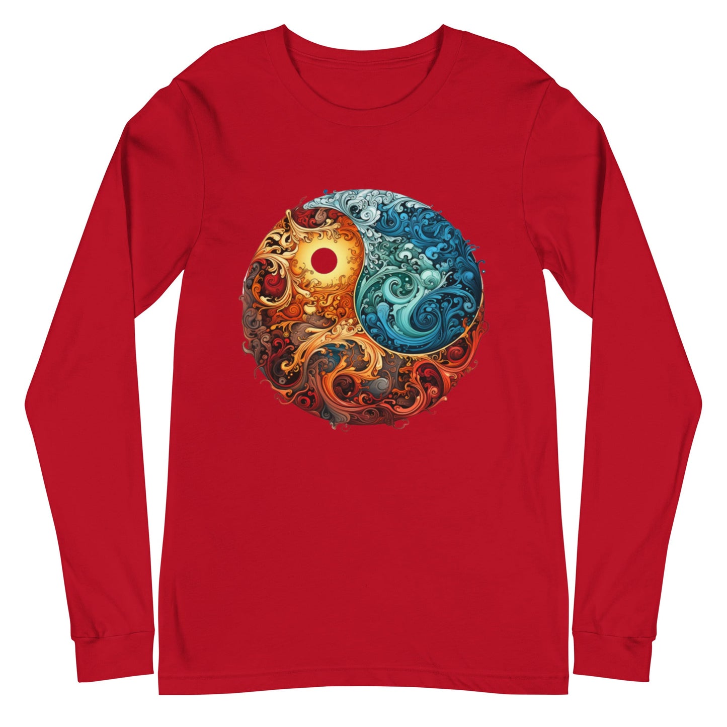 Colorful Chaos Yin Yang Women's Long Sleeve Tee - Ruppy's Creations