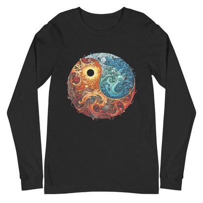 Colorful Chaos Yin Yang Women's Long Sleeve Tee - Ruppy's Creations