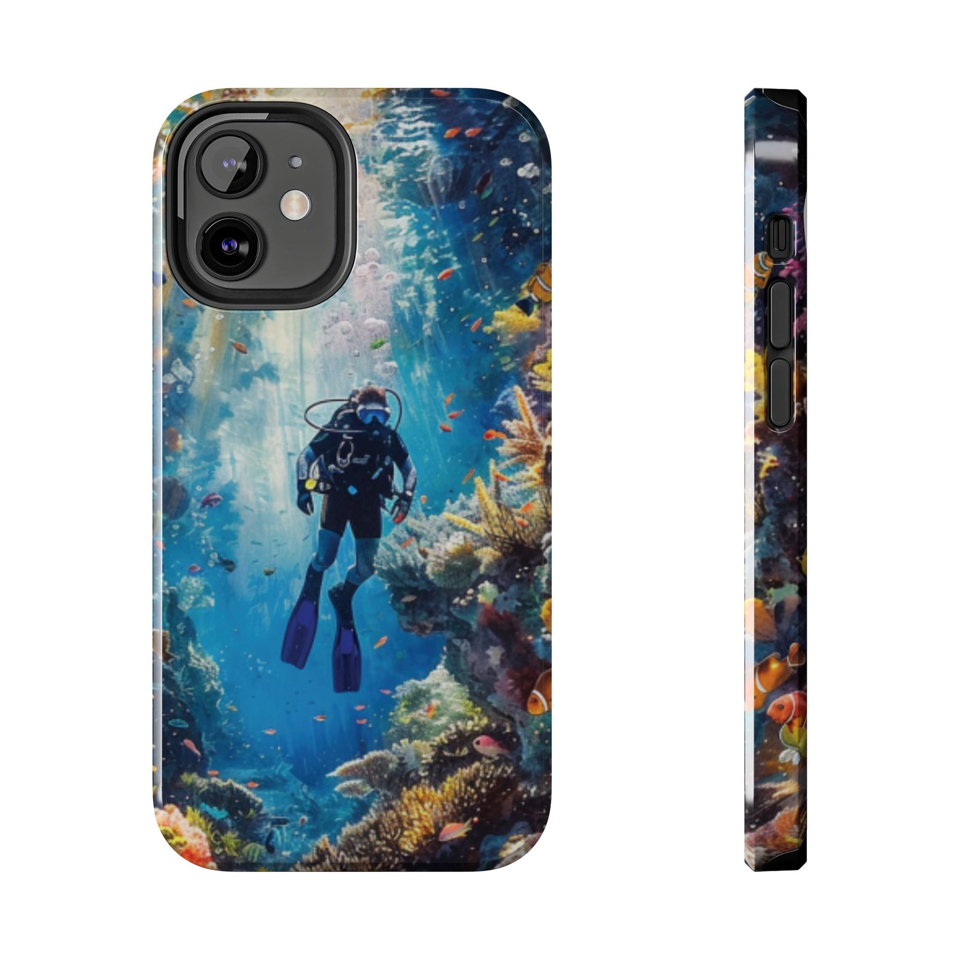 Coral Reef Diver Tough iPhone Case - Ruppy's Creations