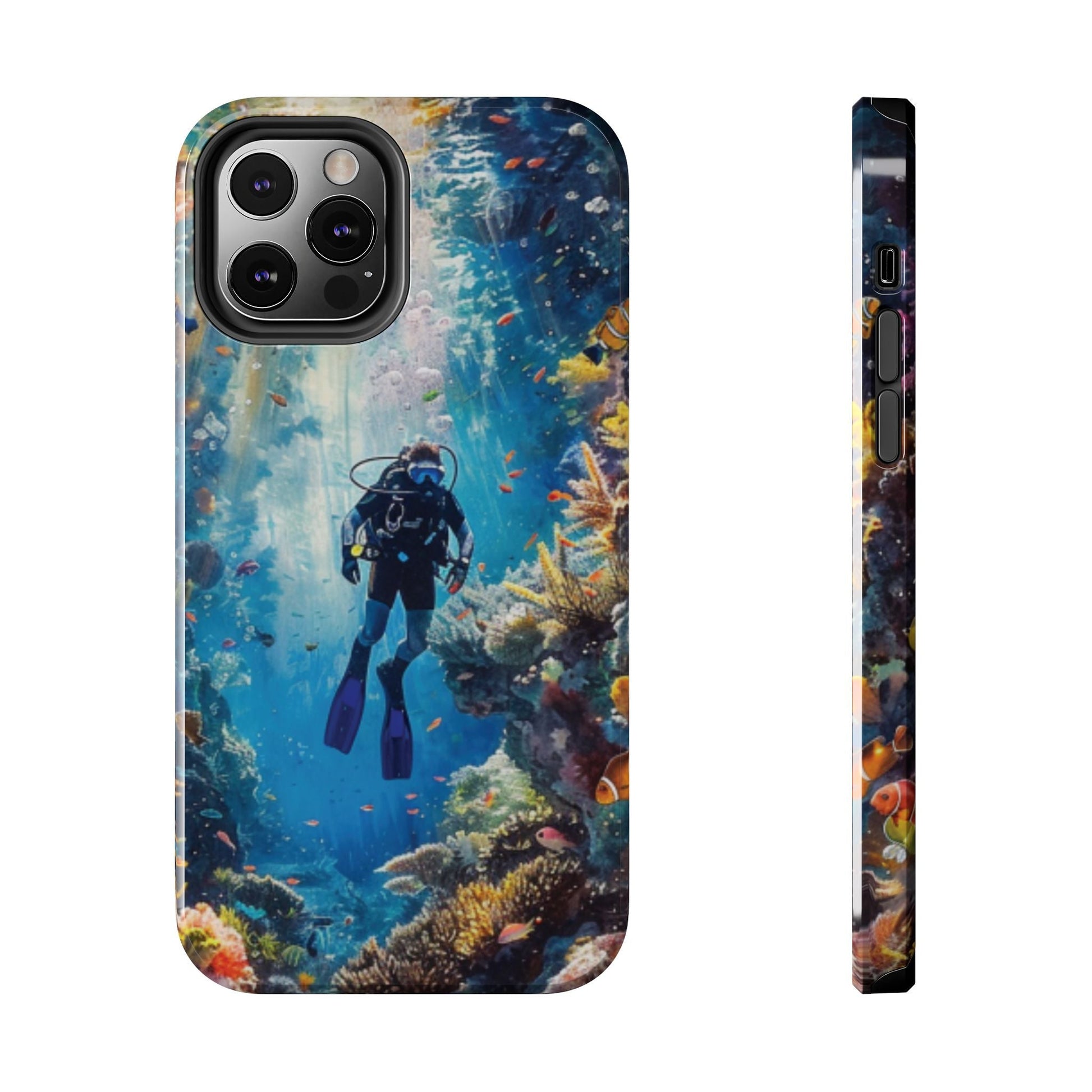 Coral Reef Diver Tough iPhone Case - Ruppy's Creations