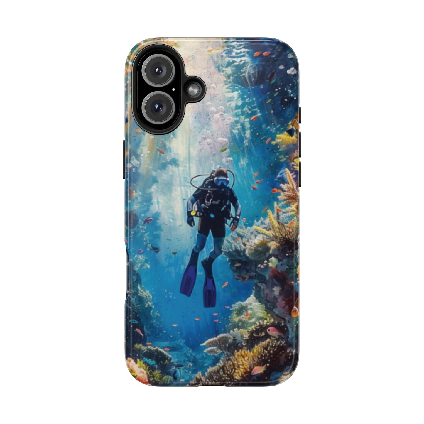 Coral Reef Diver Tough iPhone Case - Ruppy's Creations