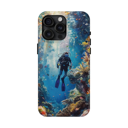 Coral Reef Diver Tough iPhone Case - Ruppy's Creations