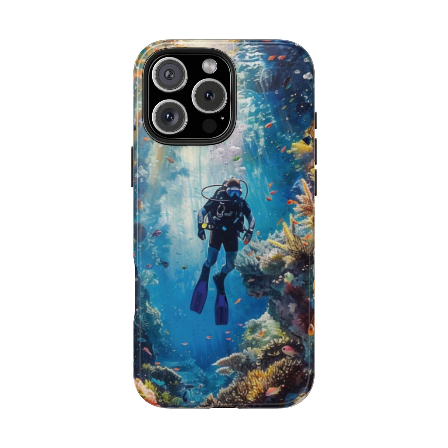 Coral Reef Diver Tough iPhone Case - Ruppy's Creations