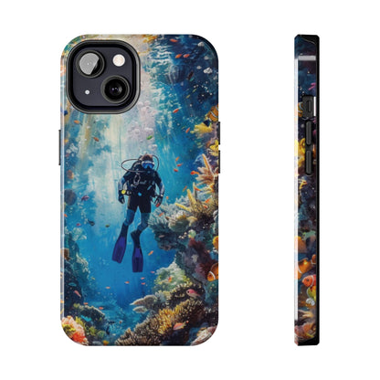 Coral Reef Diver Tough iPhone Case - Ruppy's Creations