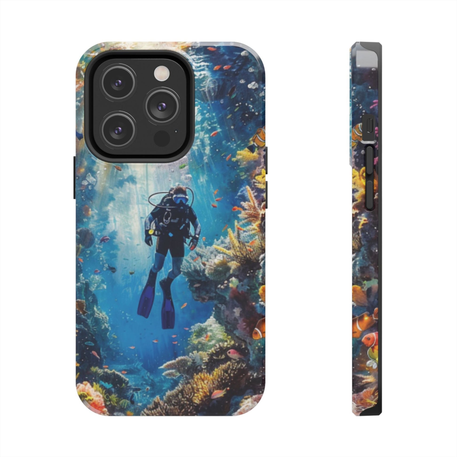 Coral Reef Diver Tough iPhone Case - Ruppy's Creations