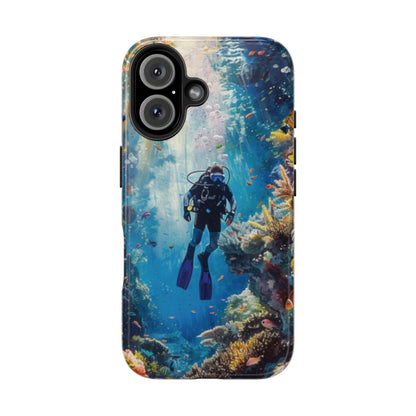 Coral Reef Diver Tough iPhone Case - Ruppy's Creations