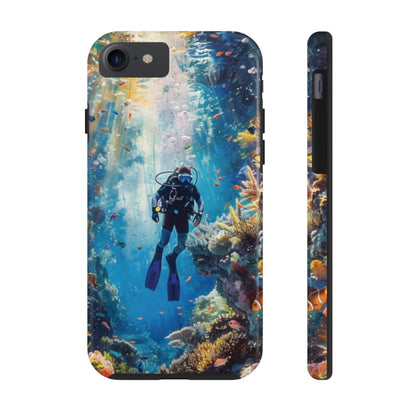 Coral Reef Diver Tough iPhone Case - Ruppy's Creations