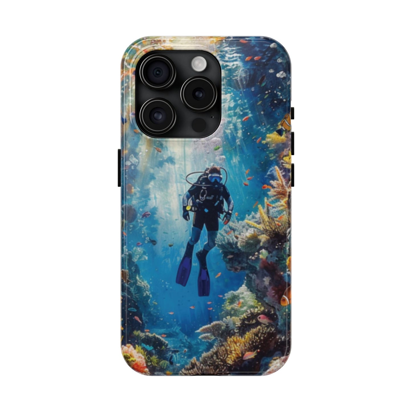 Coral Reef Diver Tough iPhone Case - Ruppy's Creations