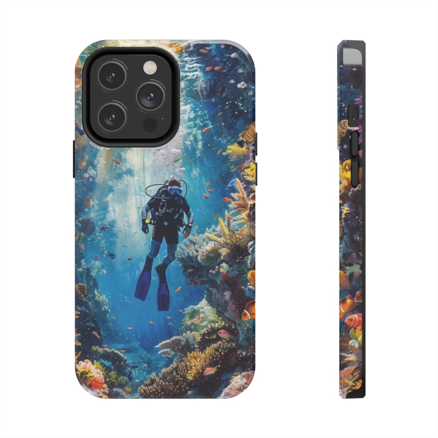 Coral Reef Diver Tough iPhone Case - Ruppy's Creations