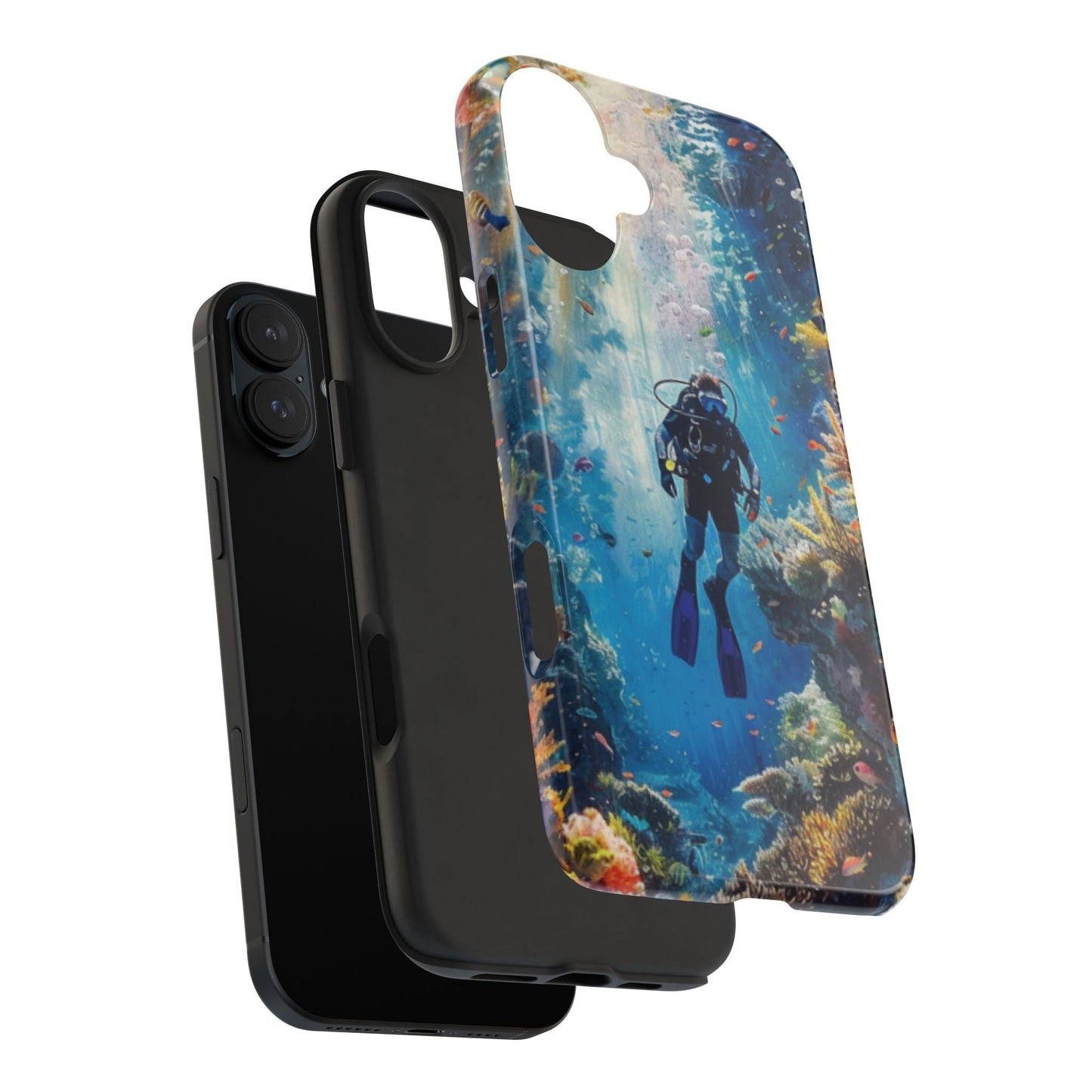 Coral Reef Diver Tough iPhone Case - Ruppy's Creations