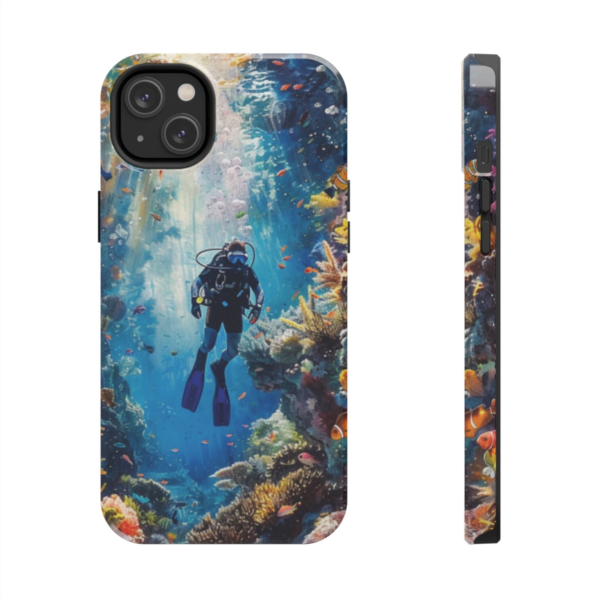 Coral Reef Diver Tough iPhone Case - Ruppy's Creations