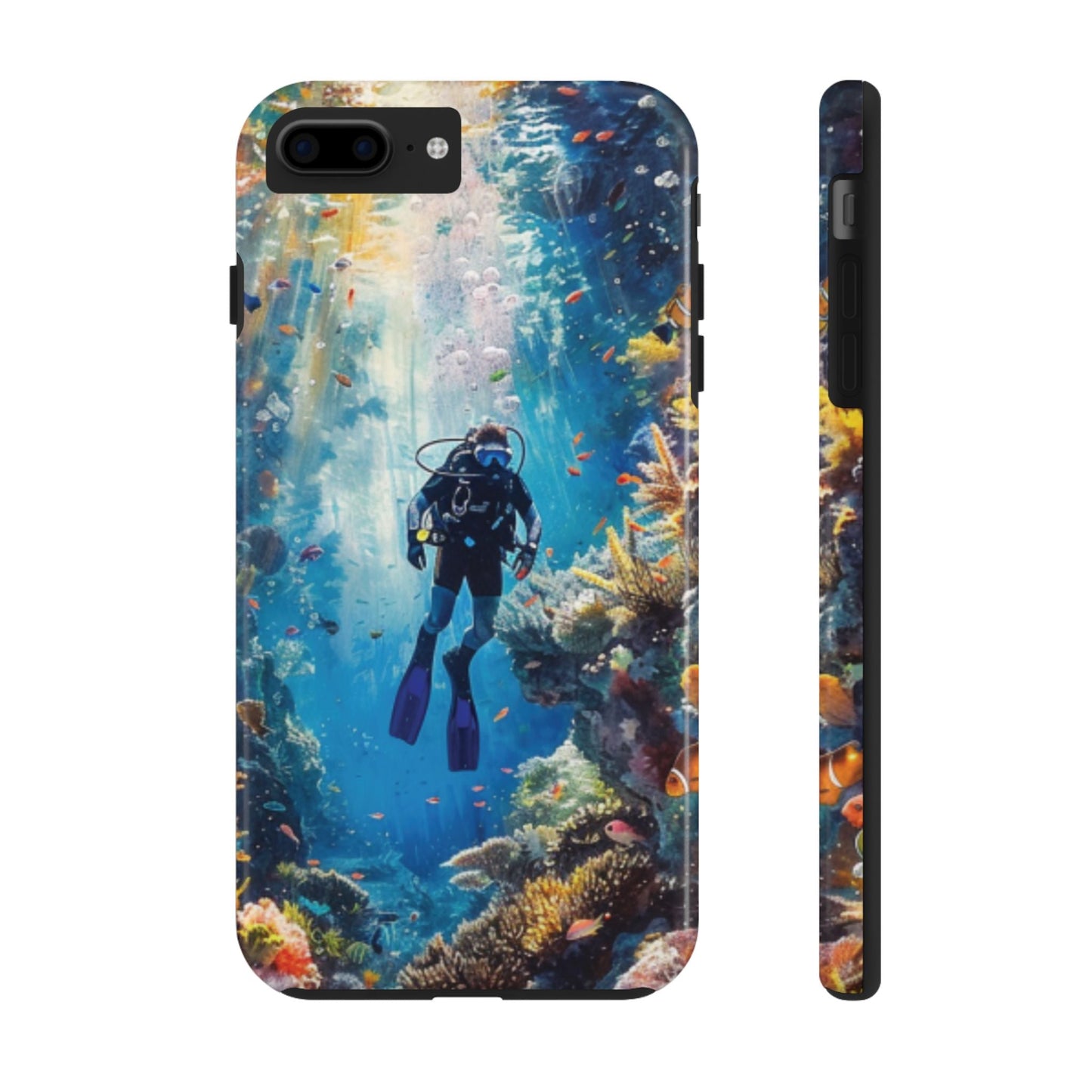 Coral Reef Diver Tough iPhone Case - Ruppy's Creations