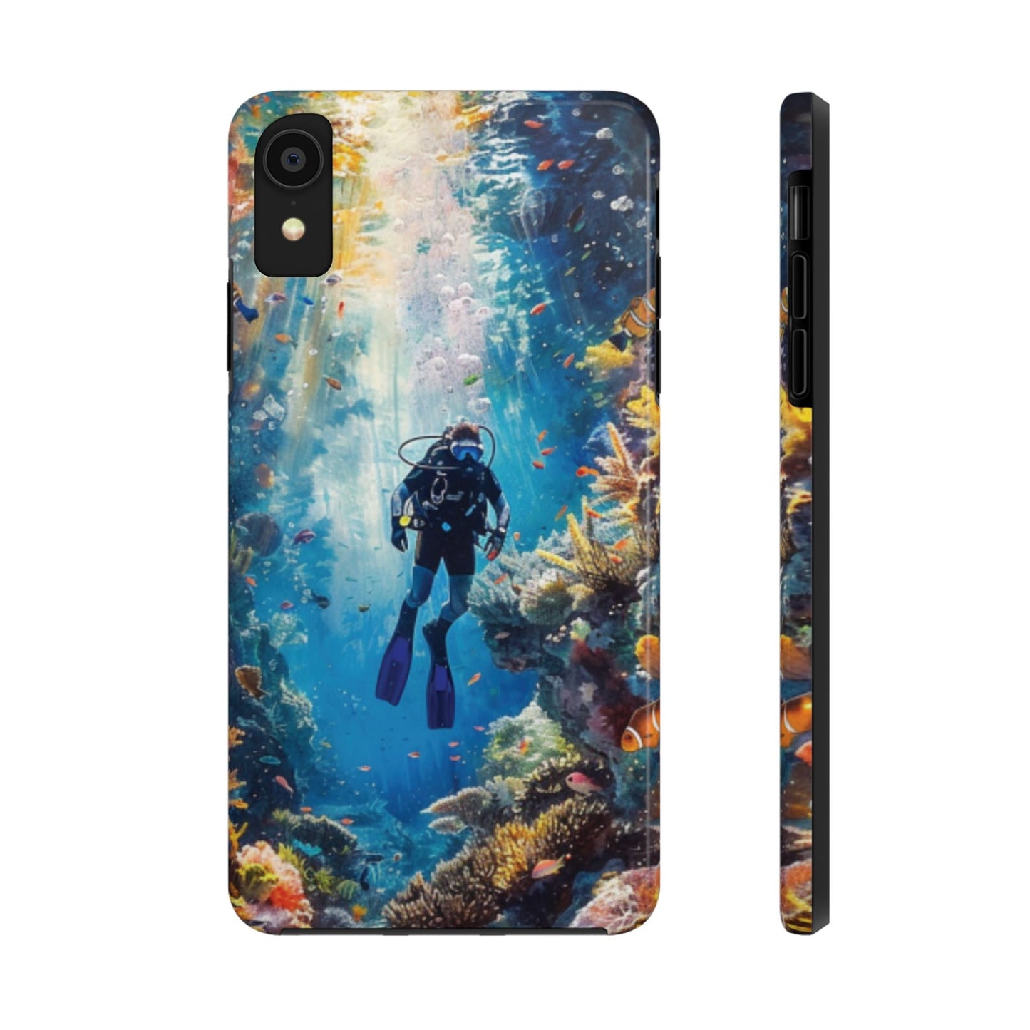 Coral Reef Diver Tough iPhone Case - Ruppy's Creations