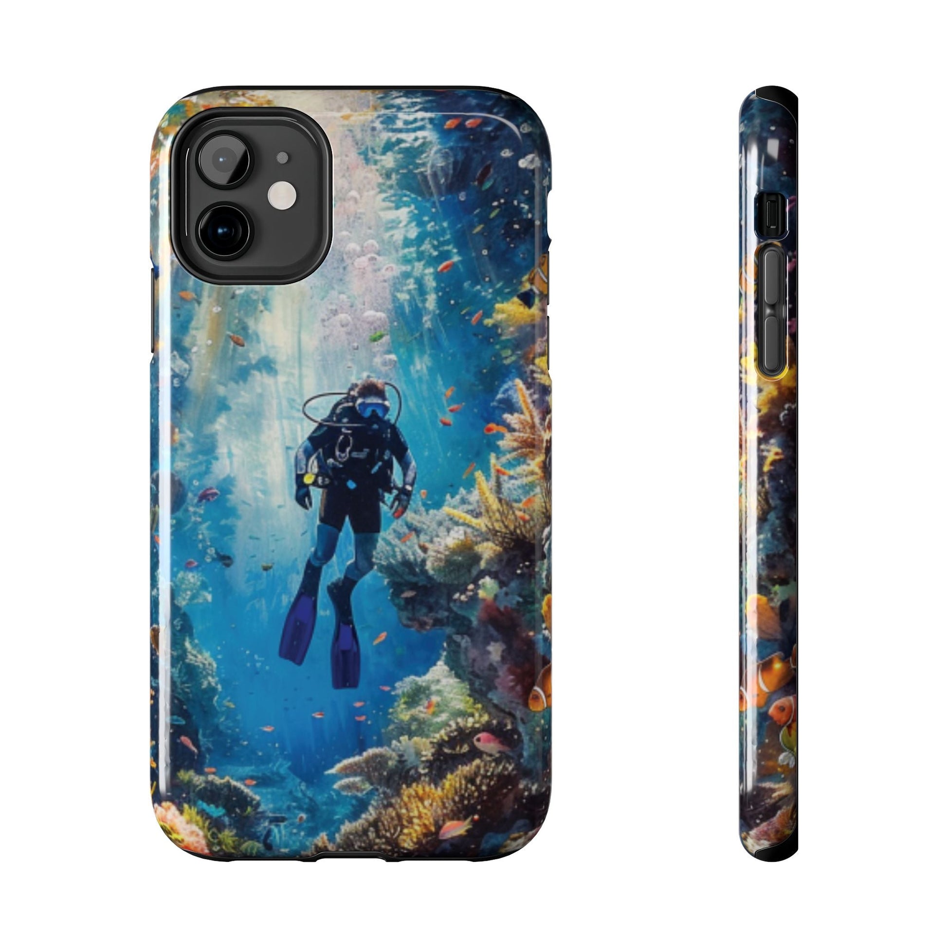 Coral Reef Diver Tough iPhone Case - Ruppy's Creations