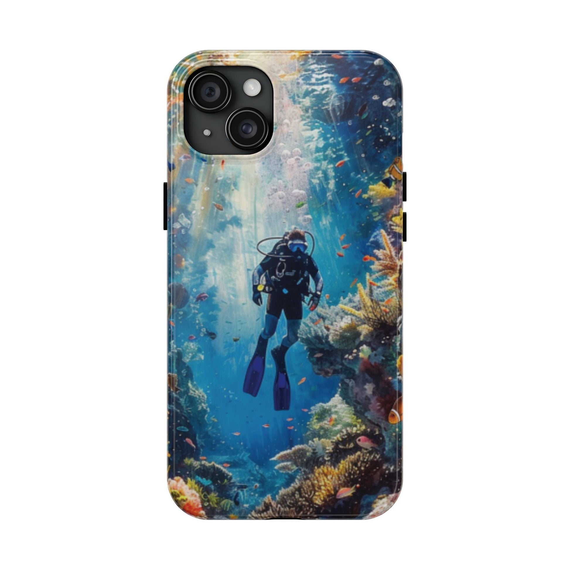 Coral Reef Diver Tough iPhone Case - Ruppy's Creations