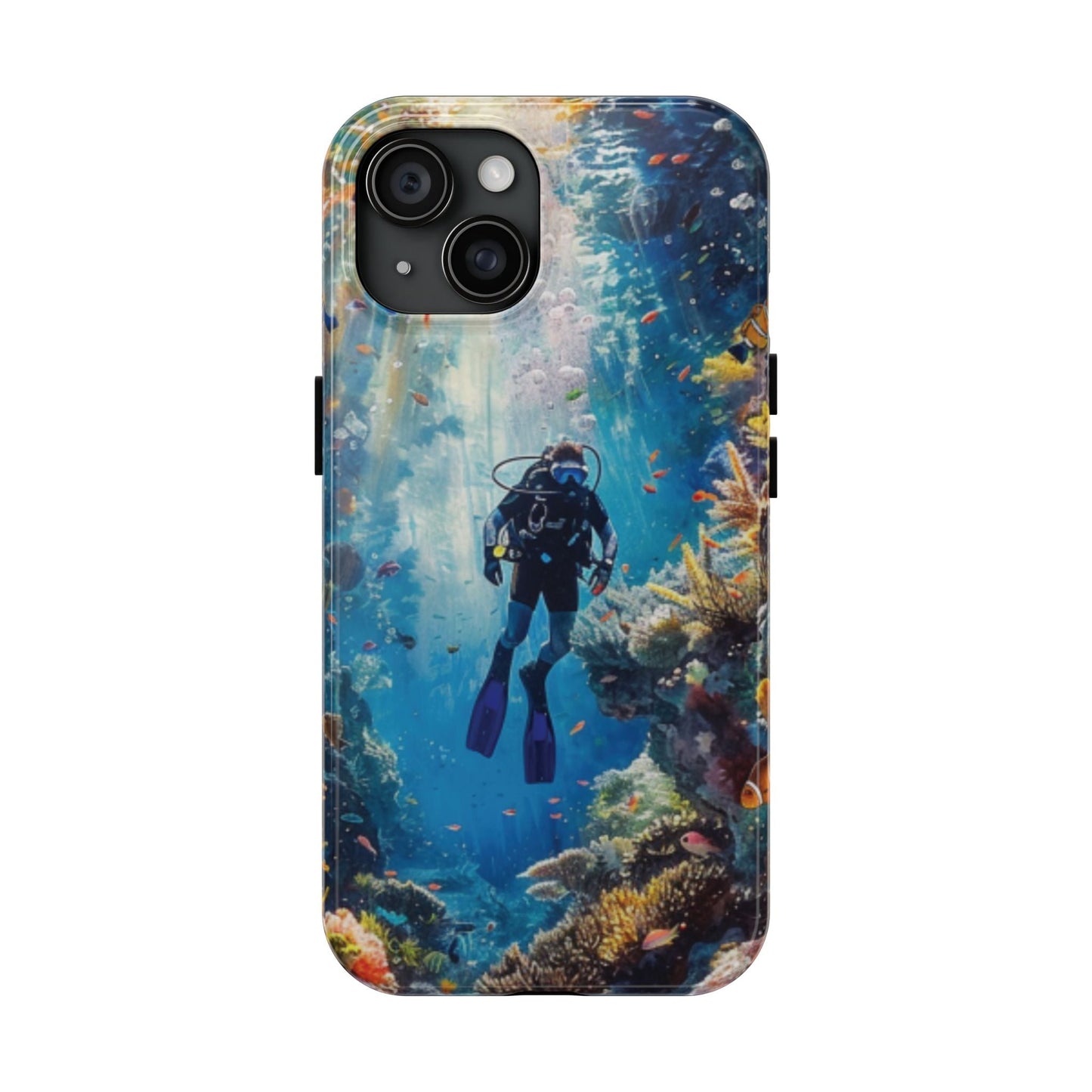 Coral Reef Diver Tough iPhone Case - Ruppy's Creations