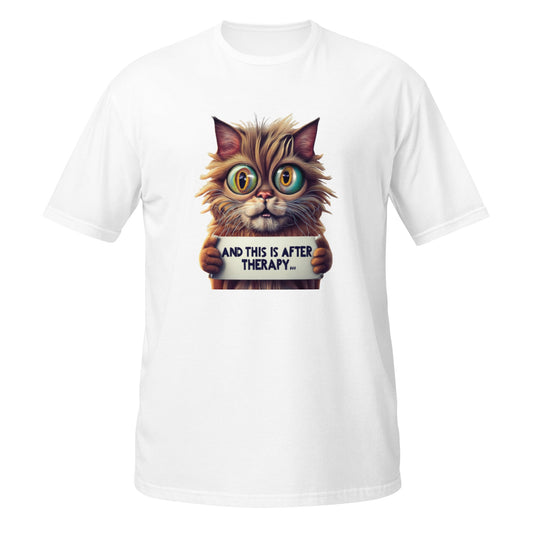 Crazy Cat Short - Sleeve Unisex T-Shirt (sizes up to 3x) - Ruppy's Creations