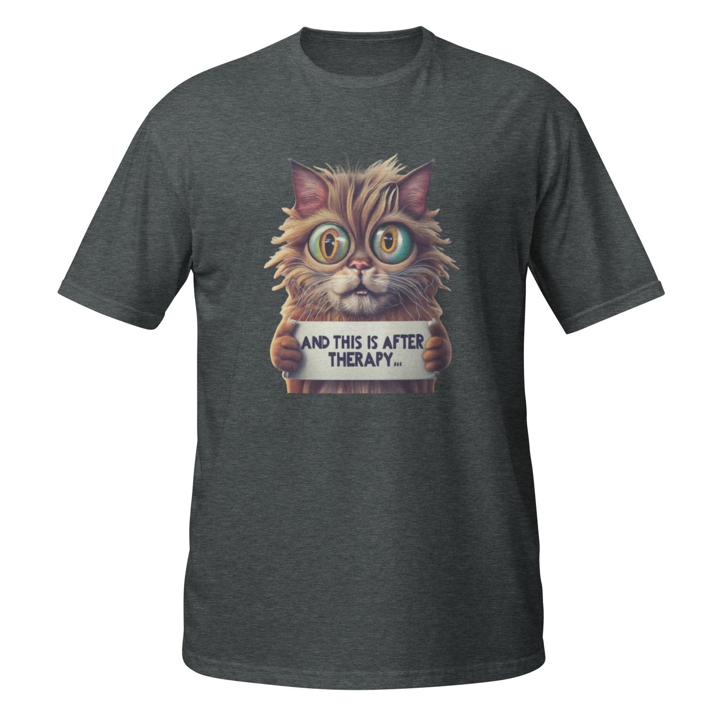 Crazy Cat Short - Sleeve Unisex T-Shirt (sizes up to 3x) - Ruppy's Creations