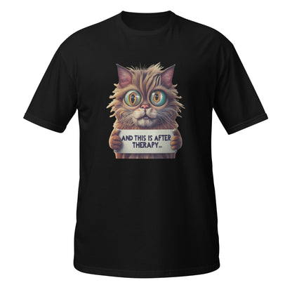 Crazy Cat Short - Sleeve Unisex T-Shirt (sizes up to 3x) - Ruppy's Creations