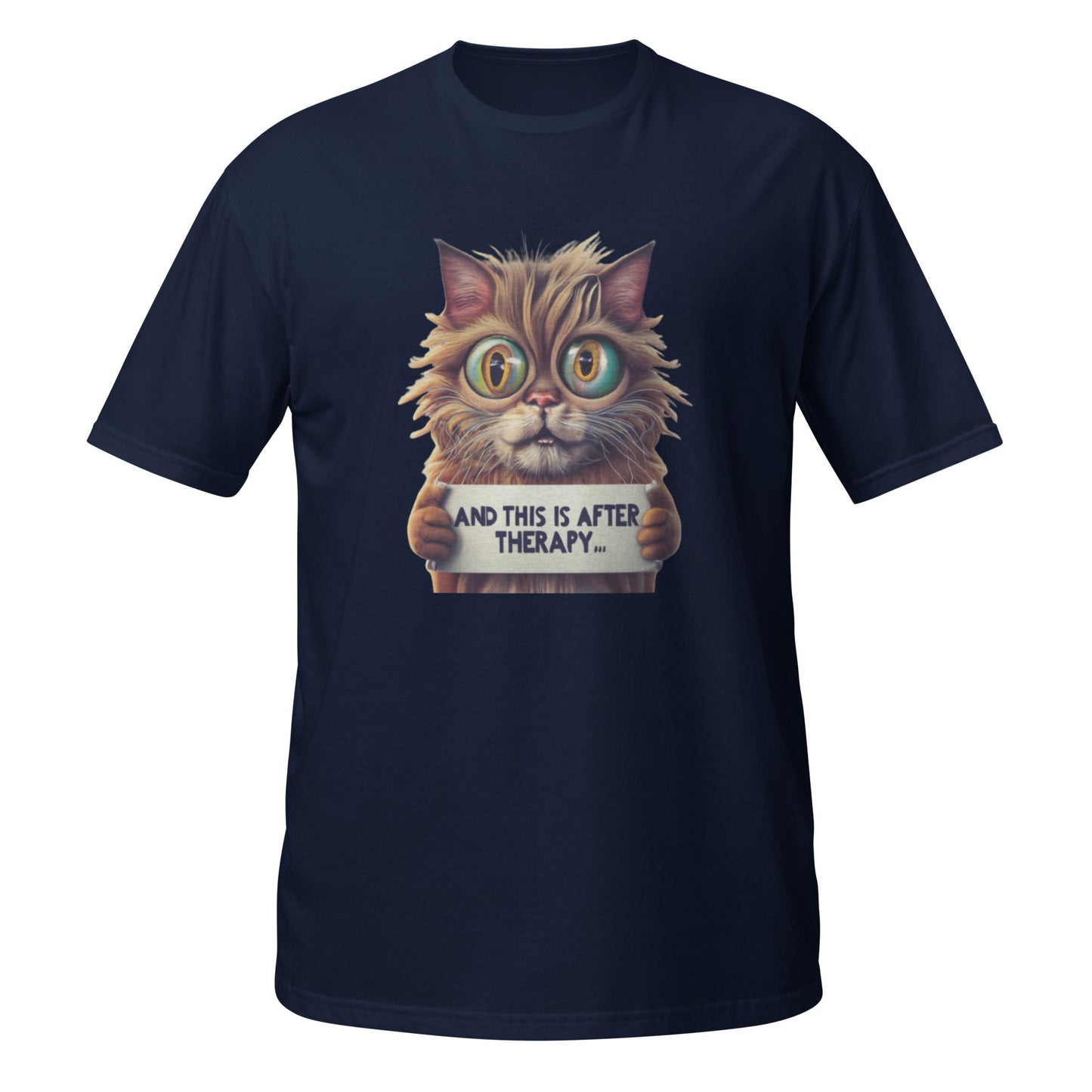 Crazy Cat Short - Sleeve Unisex T-Shirt (sizes up to 3x) - Ruppy's Creations