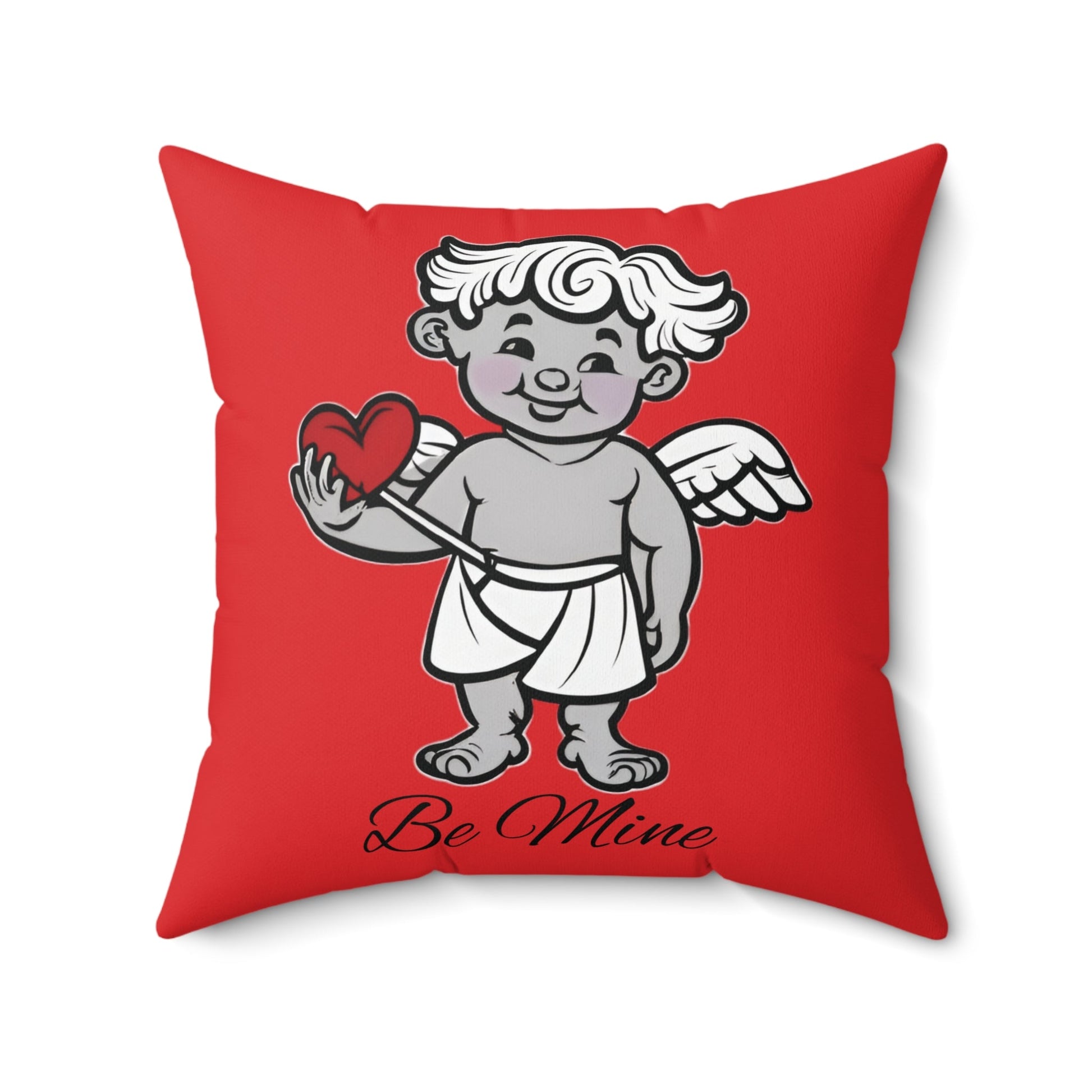 Cupid Be Mine Valentine's Day Spun Polyester Square Pillow - Ruppy's Creations