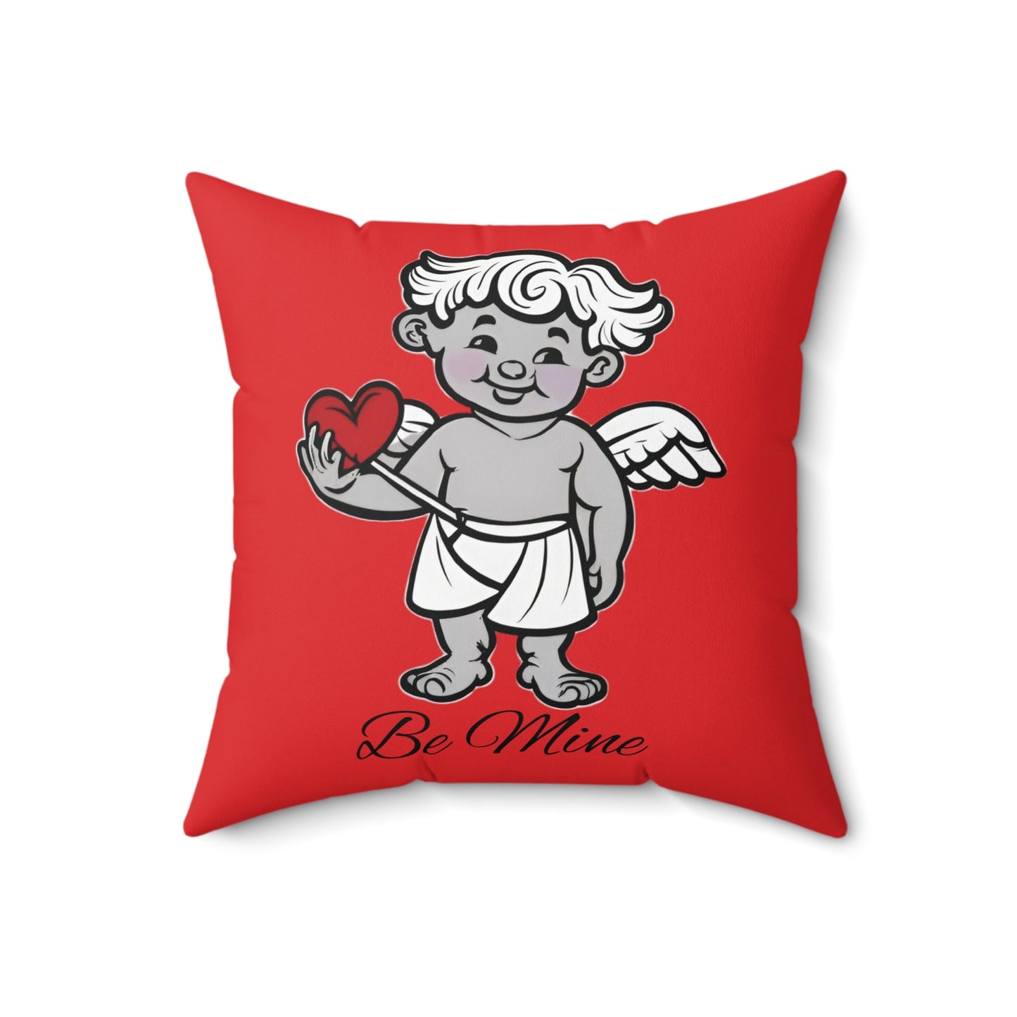 Cupid Be Mine Valentine's Day Spun Polyester Square Pillow - Ruppy's Creations