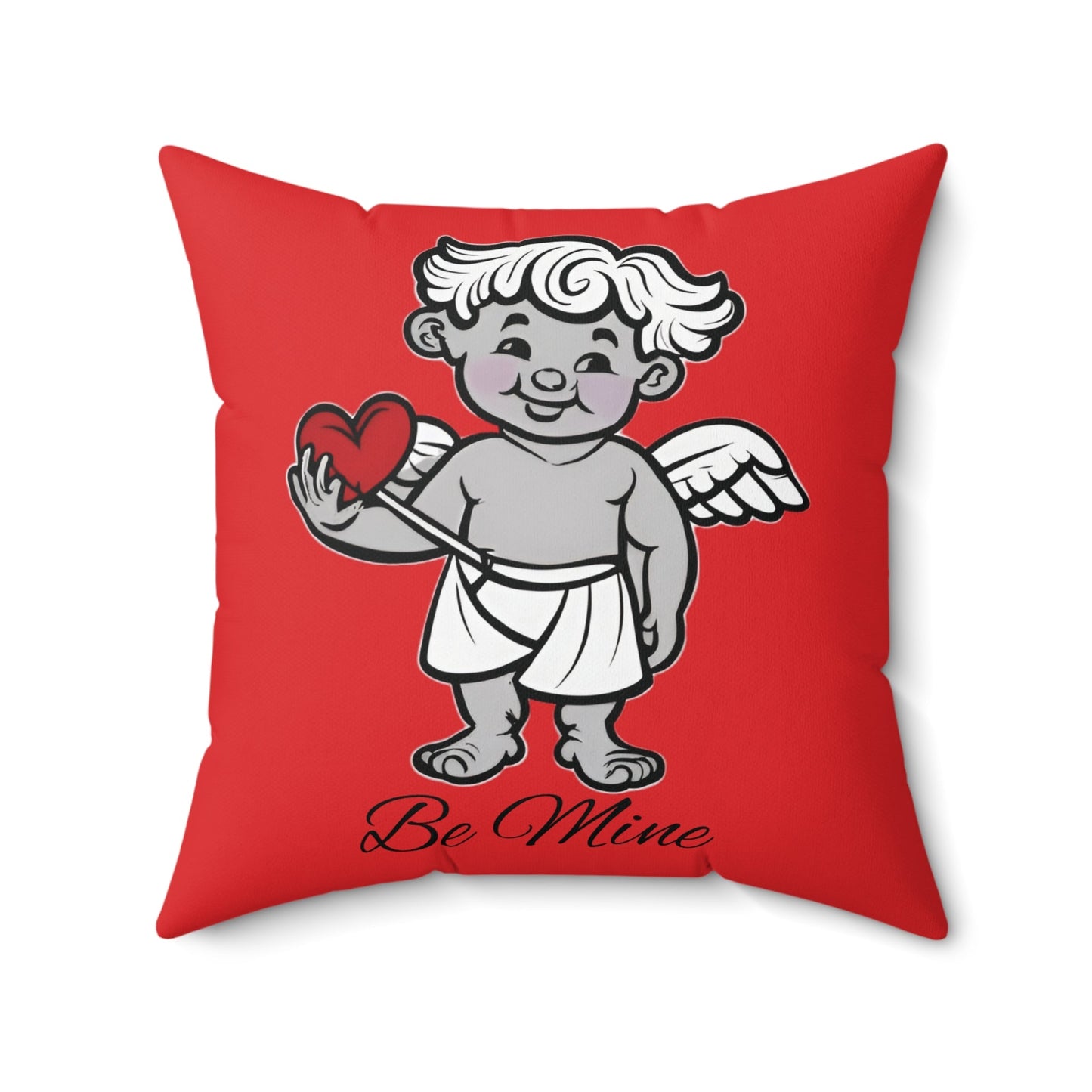 Cupid Be Mine Valentine's Day Spun Polyester Square Pillow - Ruppy's Creations