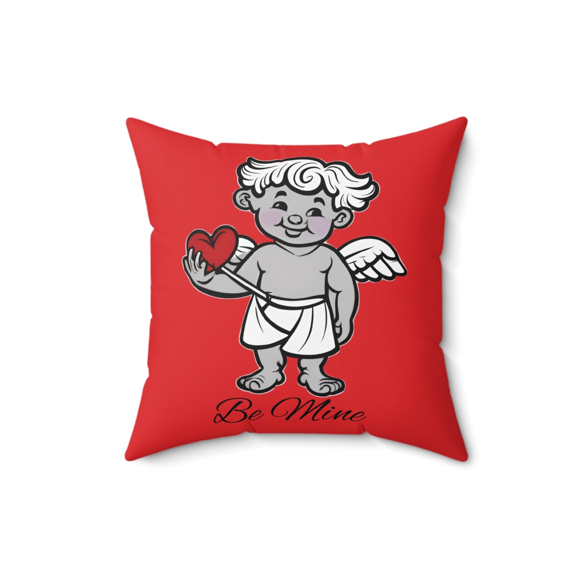 Cupid Be Mine Valentine's Day Spun Polyester Square Pillow - Ruppy's Creations