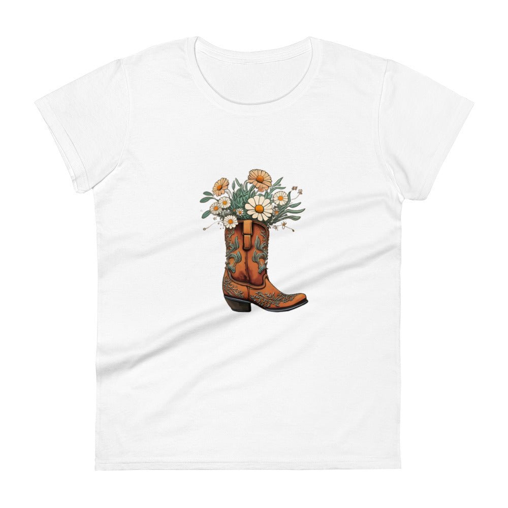 Daisy Boot Bouquet Women's Short Sleeve T-shirt - Ruppy's Creations