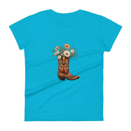 Daisy Boot Bouquet Women's Short Sleeve T-shirt - Ruppy's Creations