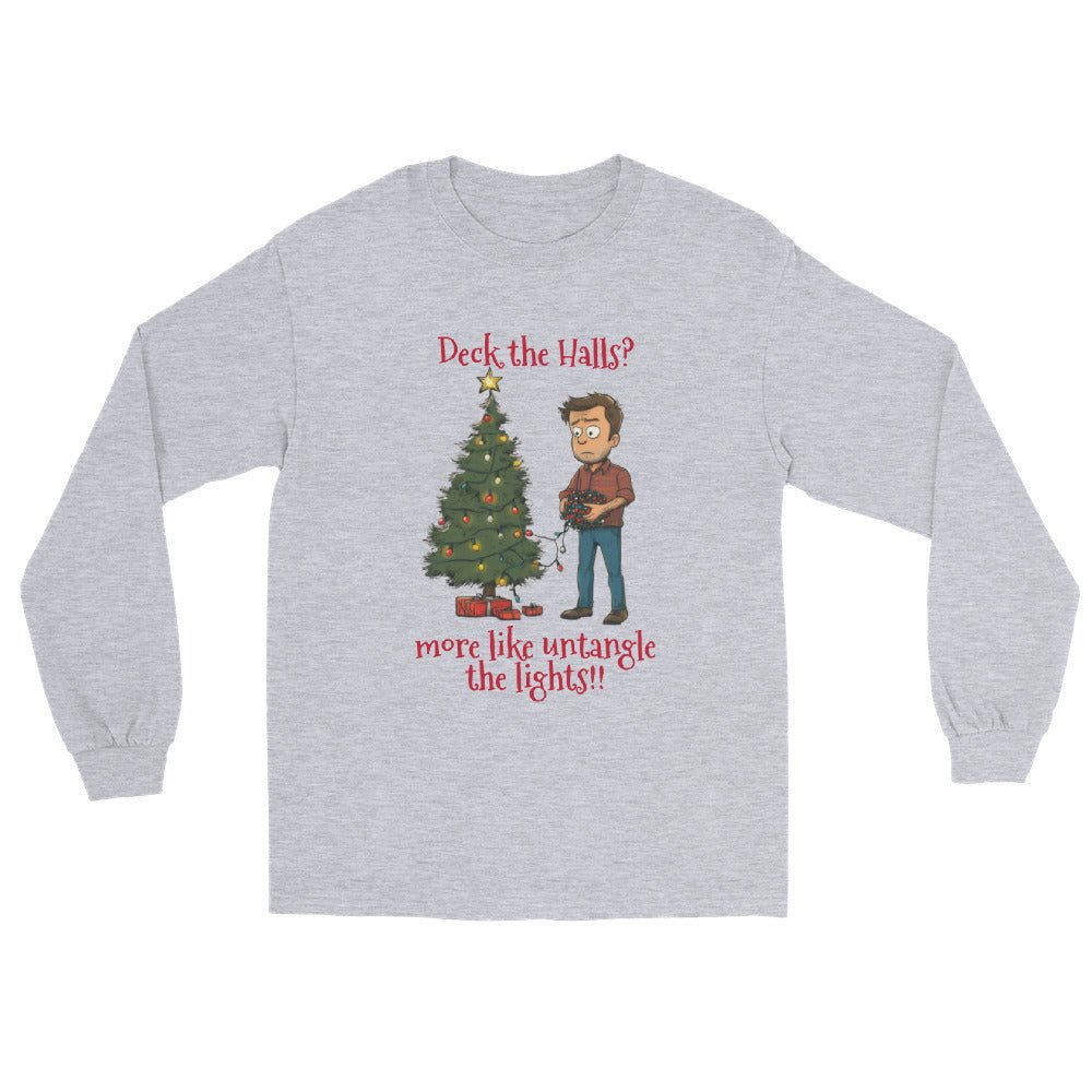 Deck the Halls Men’s Long Sleeve Tee - Ruppy's Creations