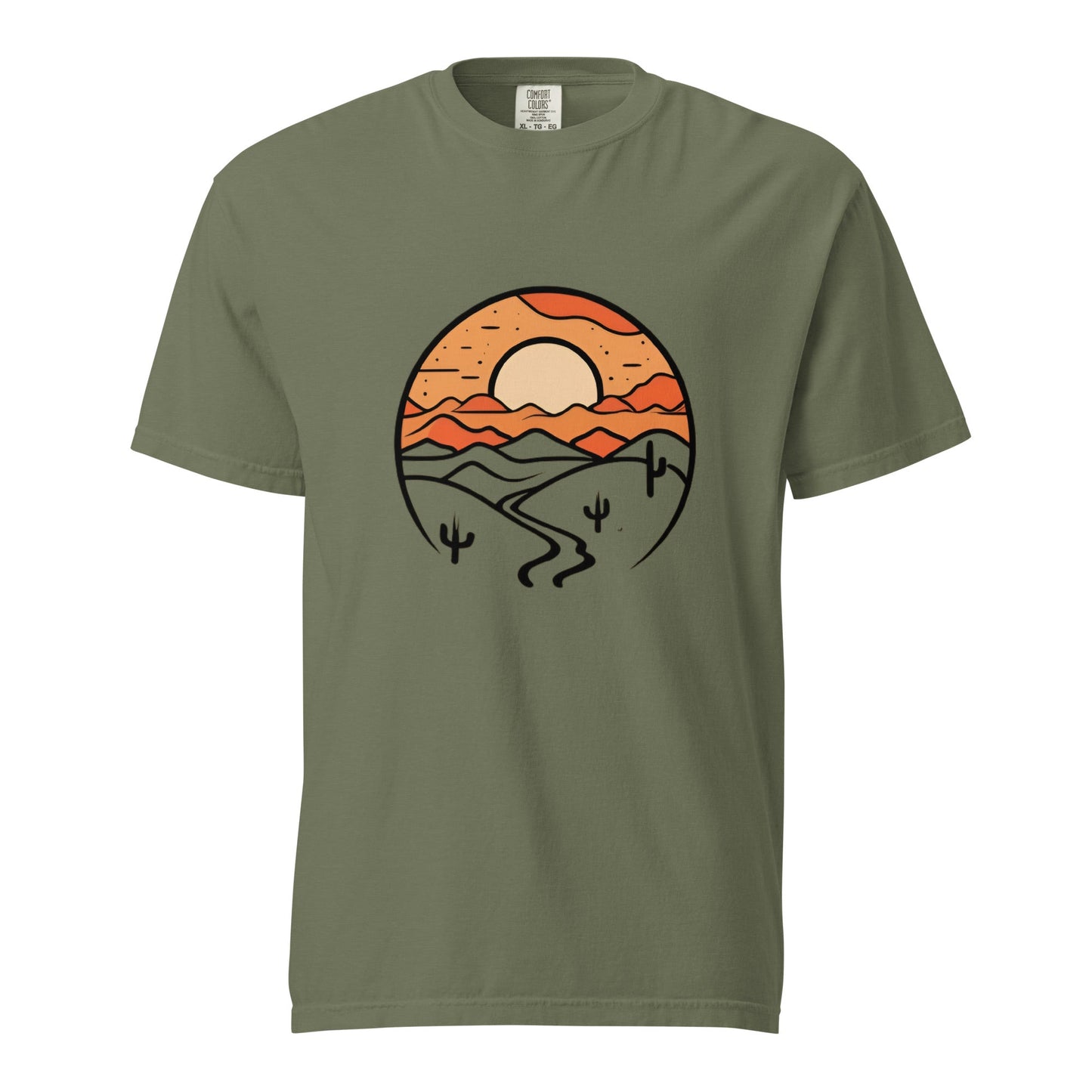 Desert Sunrise Men's Garment - dyed Heavyweight T-shirt (Sizes up to 4x) - Ruppy's Creations