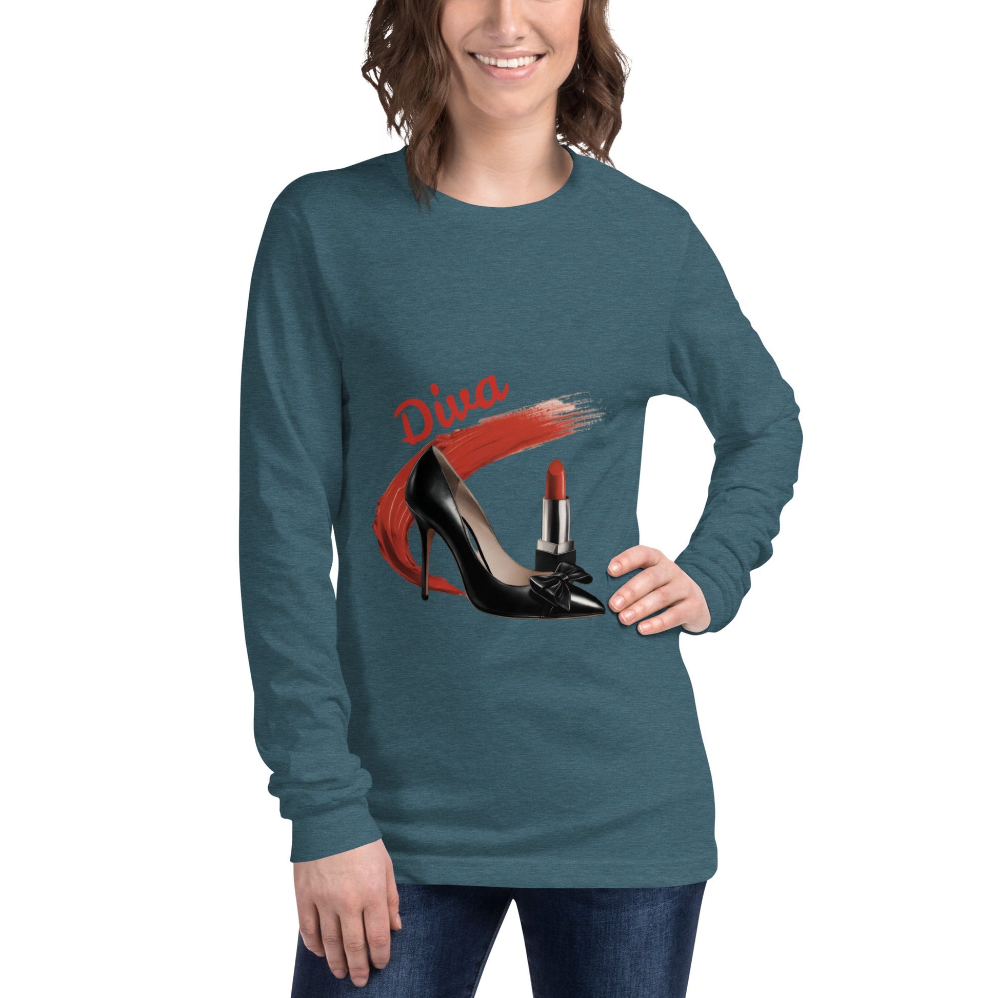 Diva Women's Long Sleeve Tee - Ruppy's Creations