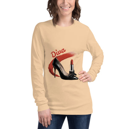 Diva Women's Long Sleeve Tee - Ruppy's Creations