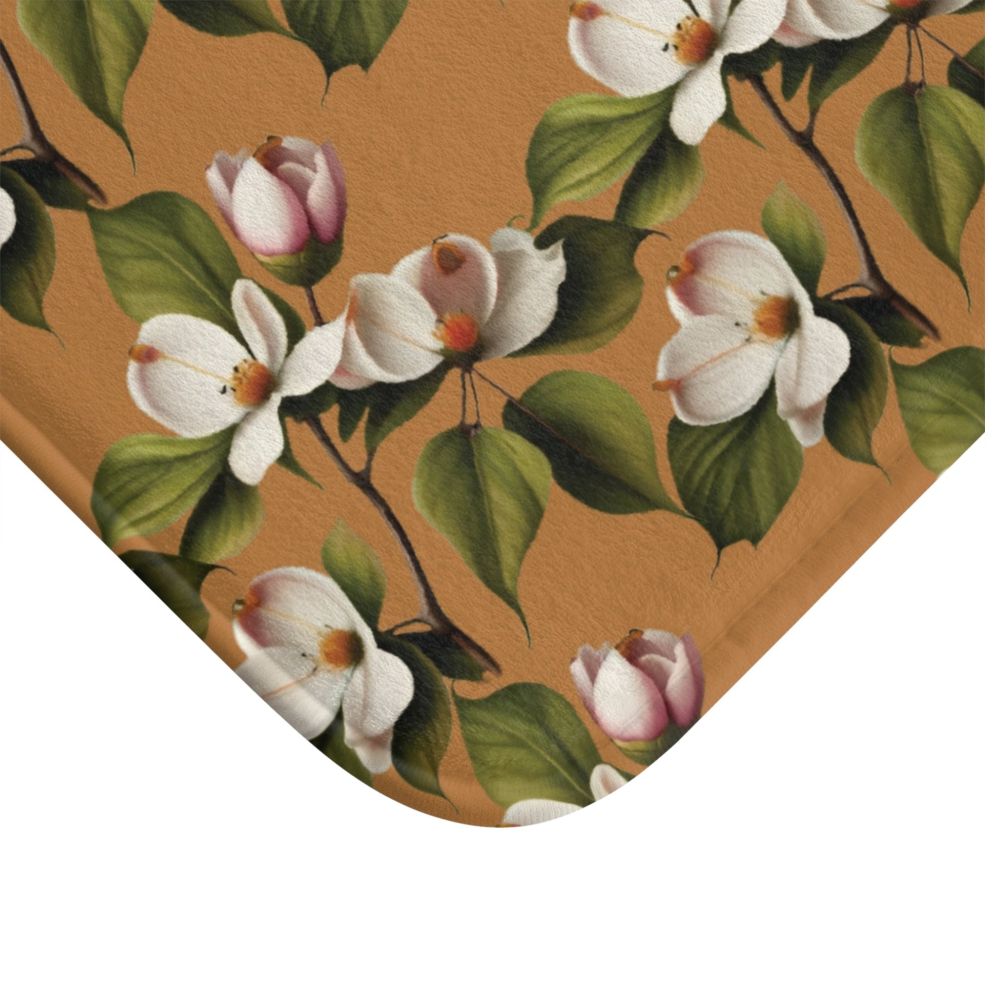 Dogwood Blossoms Memory Foam Bath Mat - Ruppy's Creations