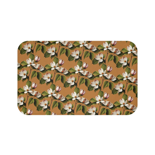 Dogwood Blossoms Memory Foam Bath Mat - Ruppy's Creations