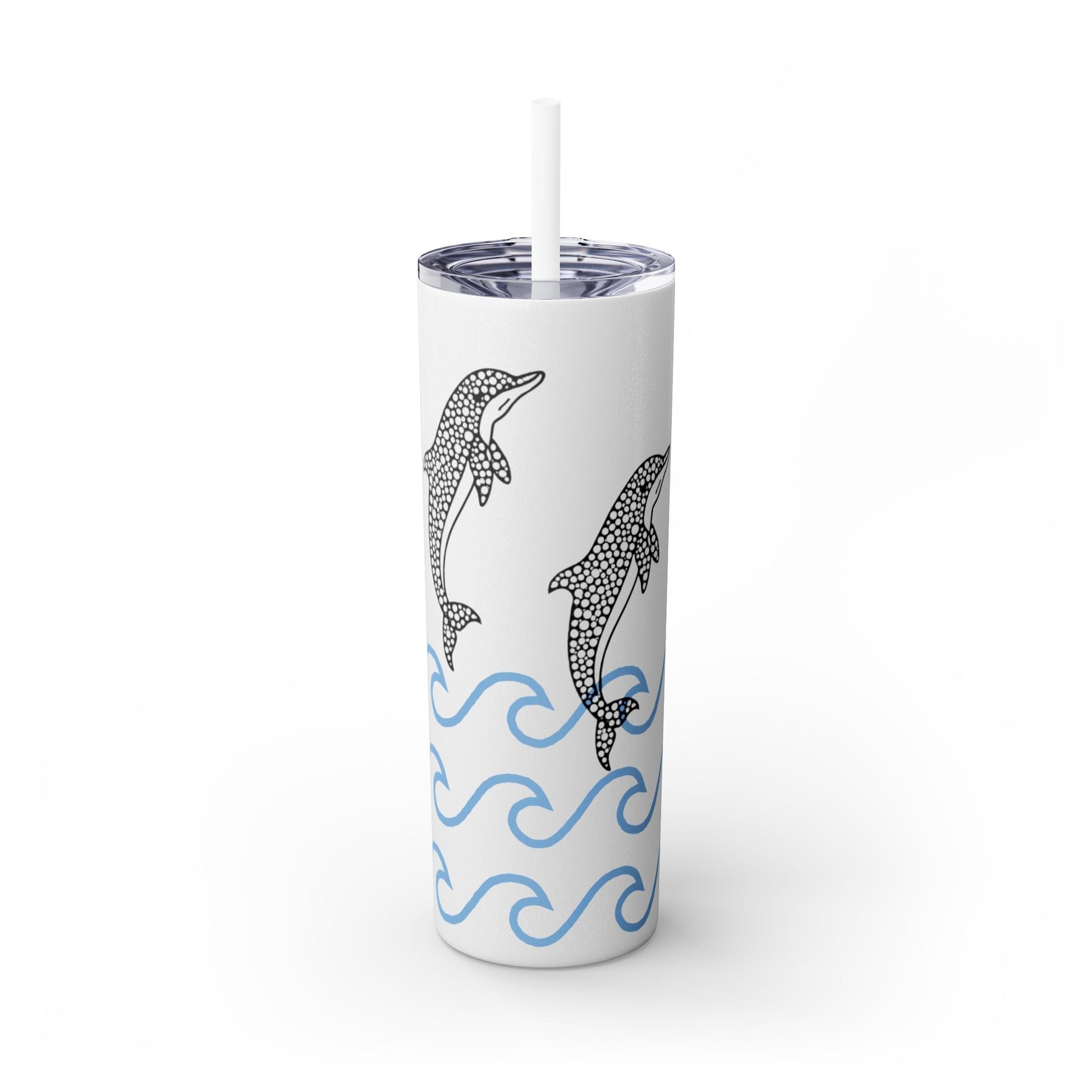 Dolphin Skinny Tumbler with Straw, 20oz - Ruppy's Creations