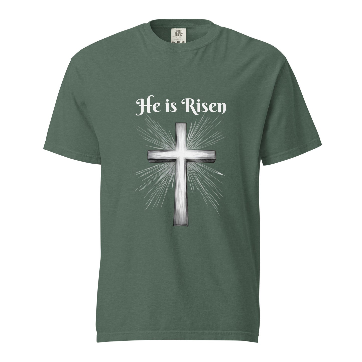 Easter He is Risen Unisex Heavyweight T-shirt - Ruppy's Creations