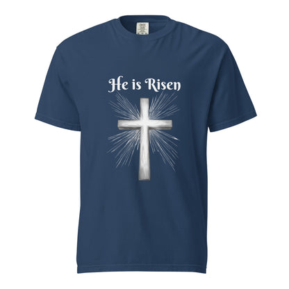 Easter He is Risen Unisex Heavyweight T-shirt - Ruppy's Creations