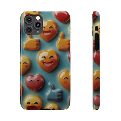 Emoji fun Slim Phone Cases - Ruppy's Creations