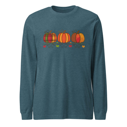 Fall Pumpkins Women's Long Sleeve Tee - Ruppy's Creations