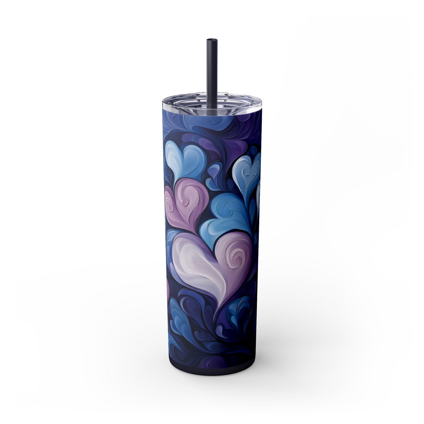 Fantasy Heart Skinny Tumbler w/ Straw, 20oz - Ruppy's Creations